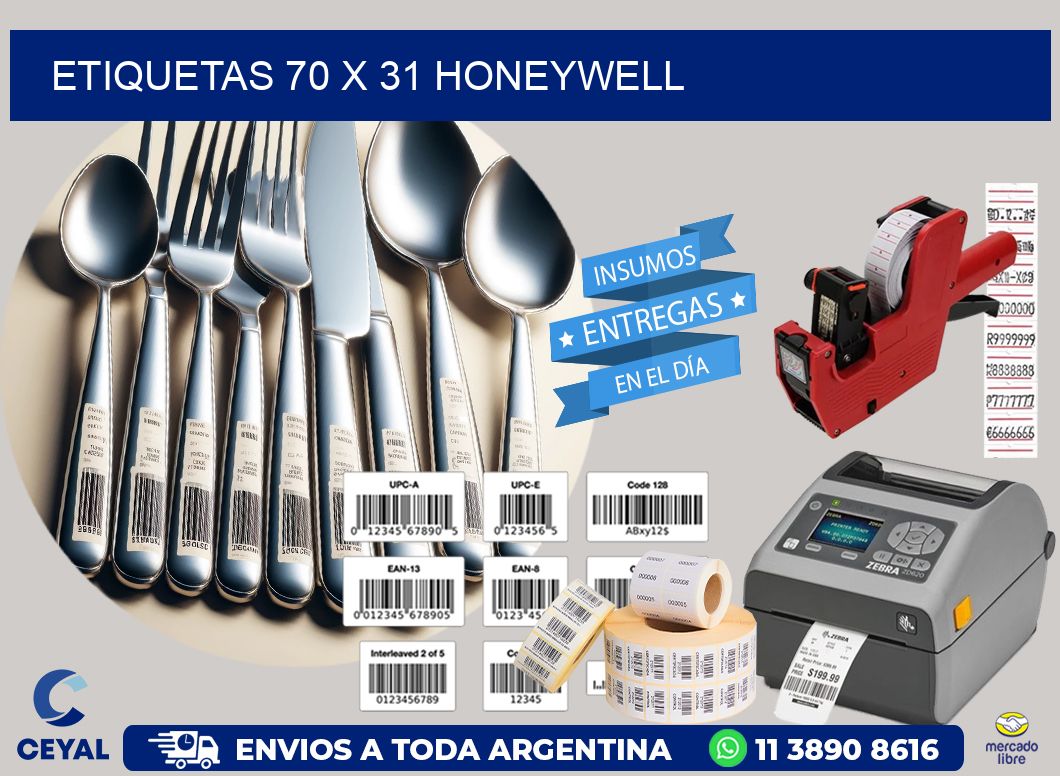 ETIQUETAS 70 x 31 HONEYWELL