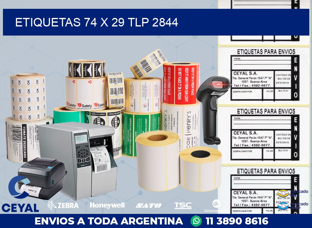 ETIQUETAS 74 x 29 TLP 2844