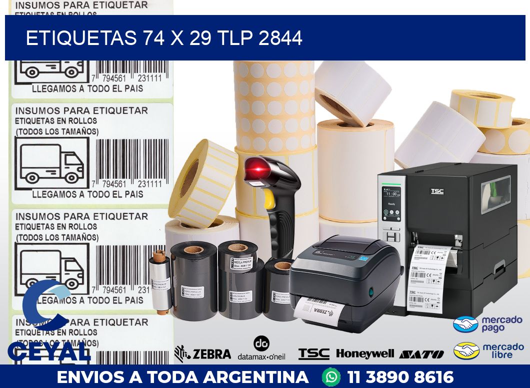 ETIQUETAS 74 x 29 TLP 2844