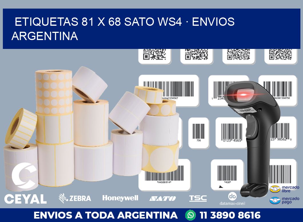 ETIQUETAS 81 x 68 SATO WS4 · ENVIOS ARGENTINA