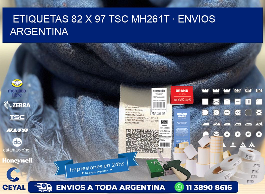 ETIQUETAS 82 x 97 TSC MH261T · ENVIOS ARGENTINA