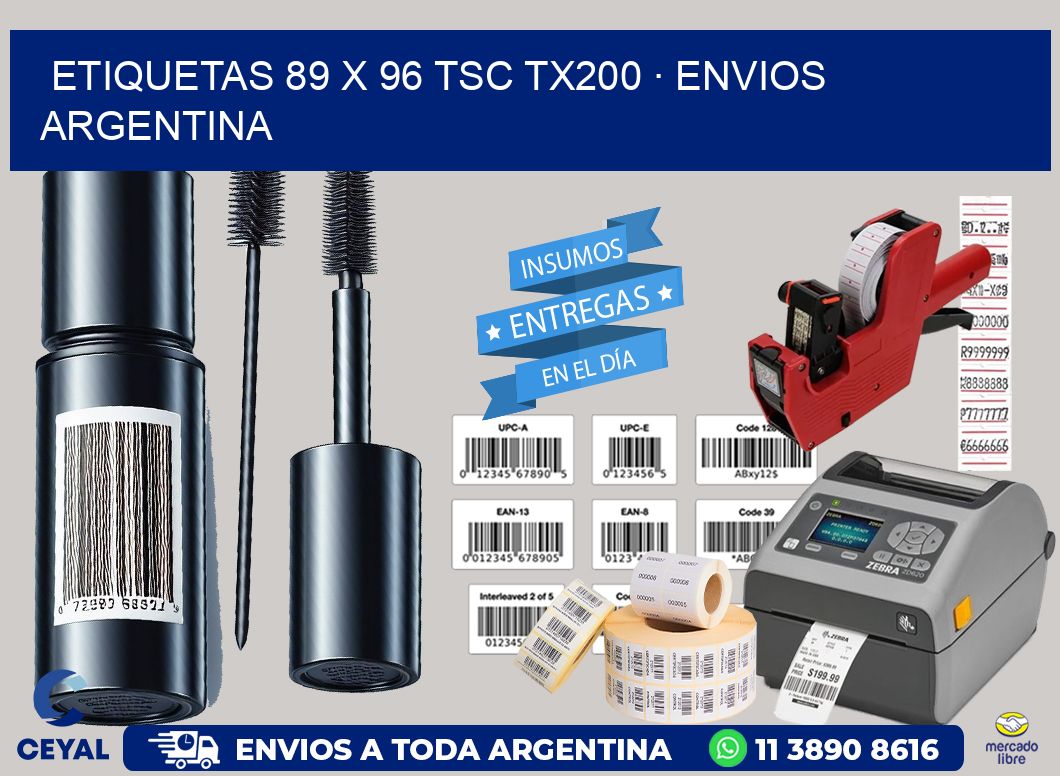 ETIQUETAS 89 x 96 TSC TX200 · ENVIOS ARGENTINA