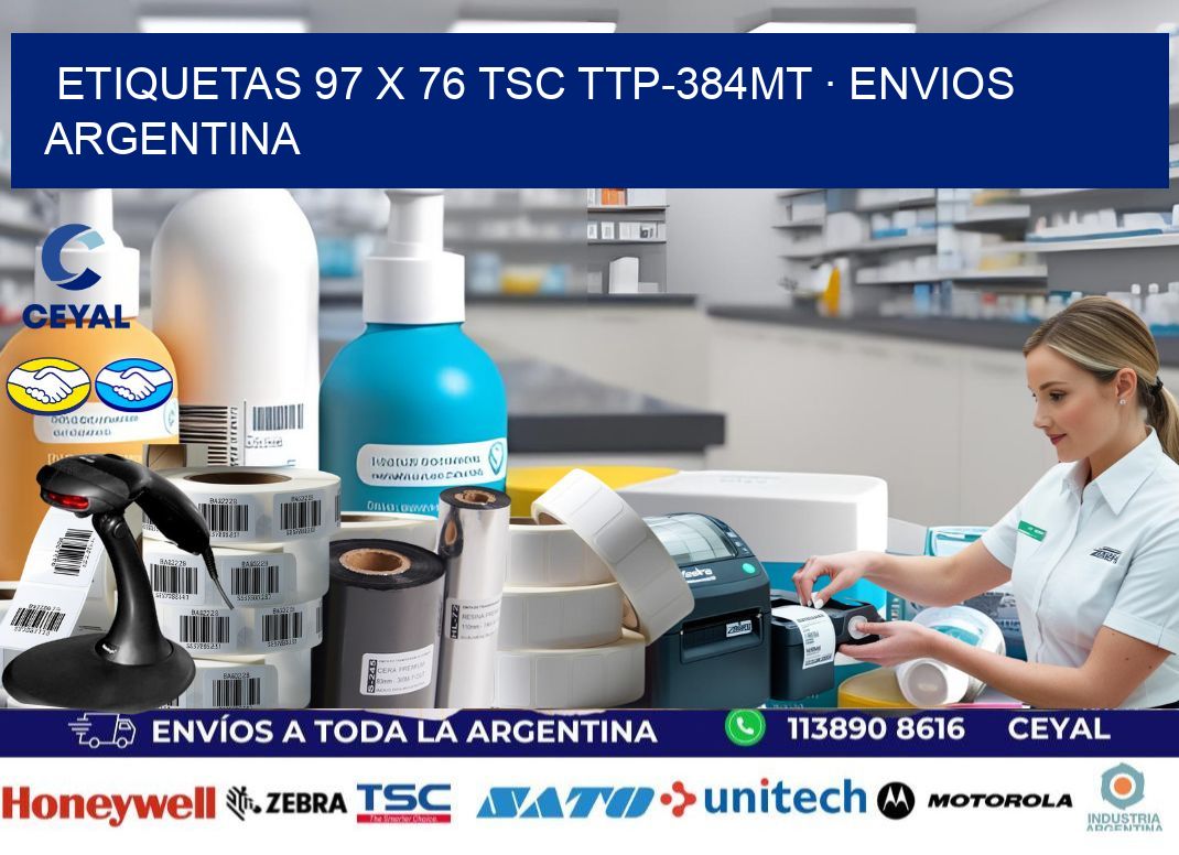 ETIQUETAS 97 x 76 TSC TTP-384MT · ENVIOS ARGENTINA