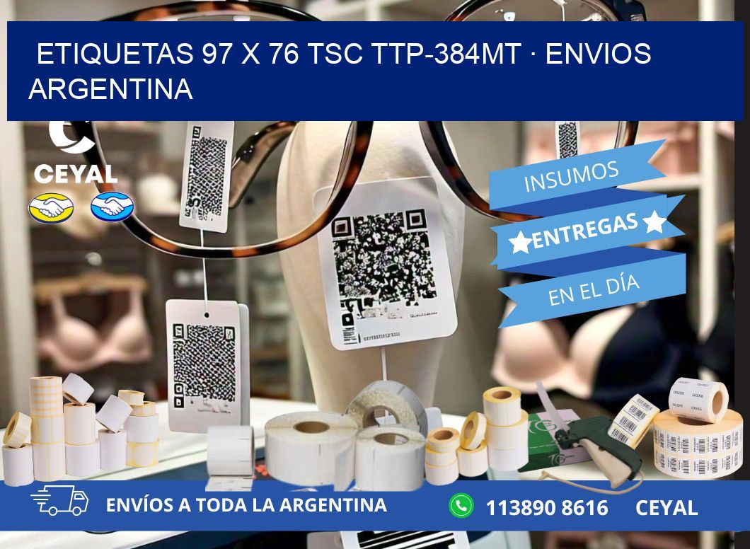 ETIQUETAS 97 x 76 TSC TTP-384MT · ENVIOS ARGENTINA