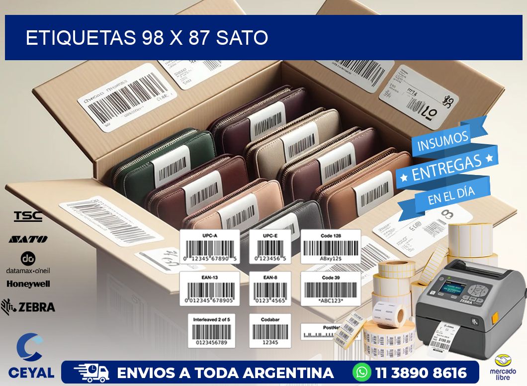 ETIQUETAS 98 x 87 SATO