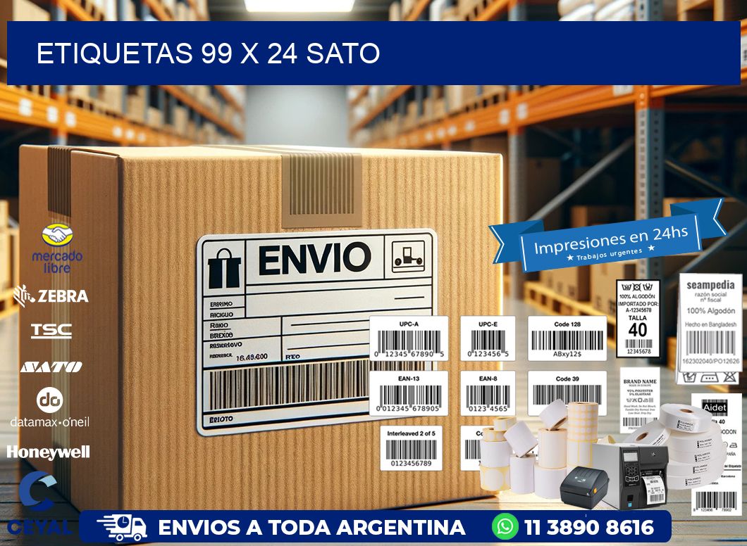 ETIQUETAS 99 x 24 SATO