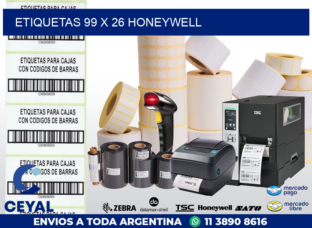 ETIQUETAS 99 x 26 HONEYWELL