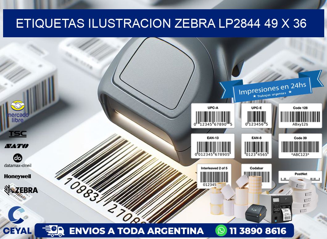 ETIQUETAS ILUSTRACION ZEBRA LP2844 49 x 36
