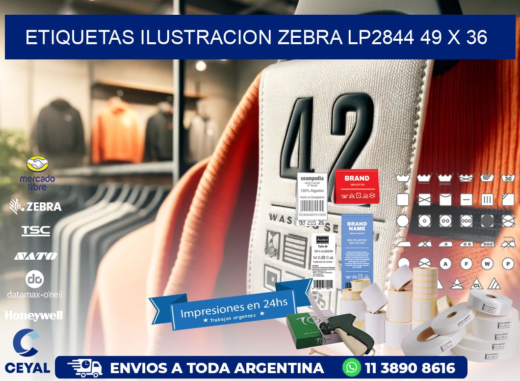 ETIQUETAS ILUSTRACION ZEBRA LP2844 49 x 36