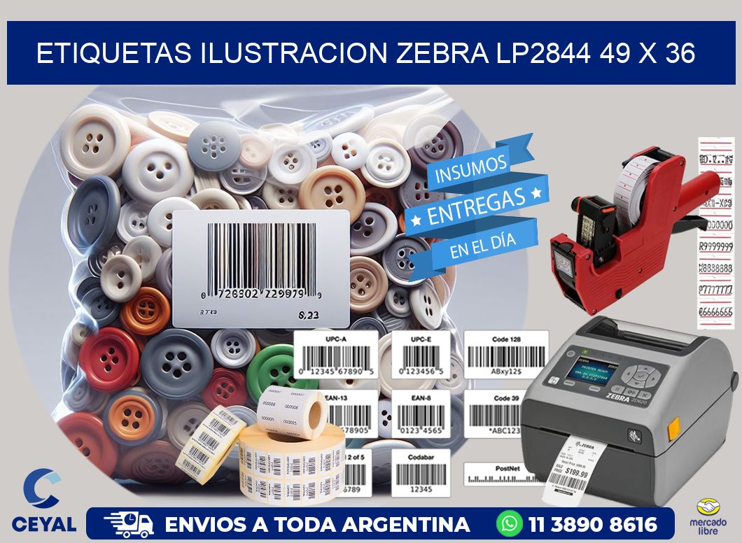 ETIQUETAS ILUSTRACION ZEBRA LP2844 49 x 36