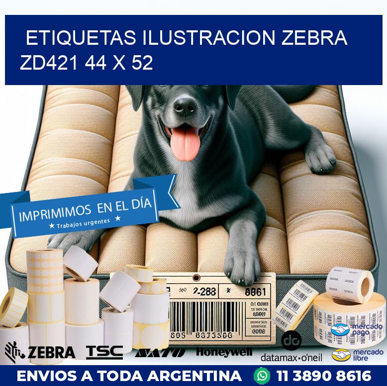 ETIQUETAS ILUSTRACION ZEBRA ZD421 44 x 52