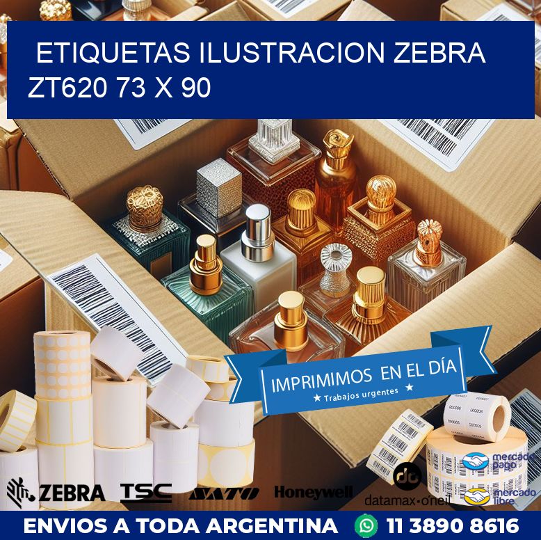 ETIQUETAS ILUSTRACION ZEBRA ZT620 73 x 90