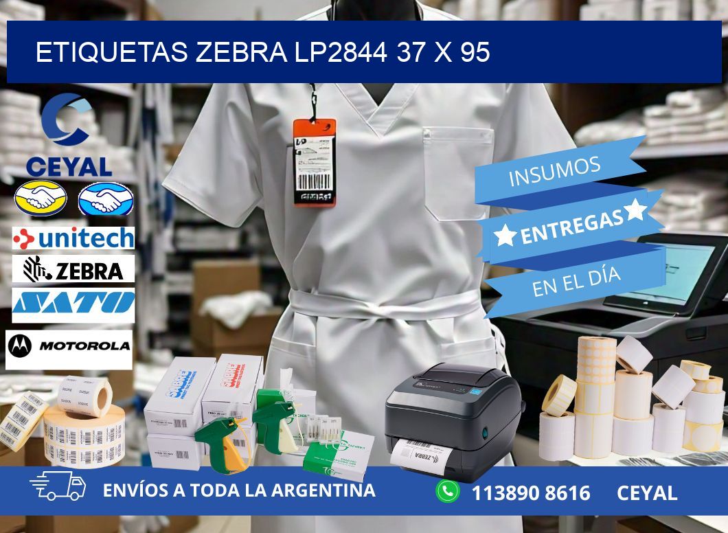 ETIQUETAS Zebra LP2844 37 x 95