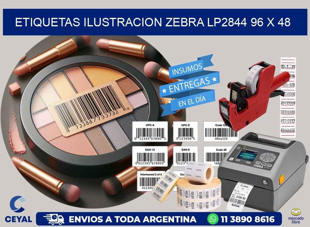 ETIQUETAS ILUSTRACION ZEBRA LP2844 96 x 48