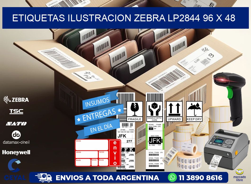 ETIQUETAS ILUSTRACION ZEBRA LP2844 96 x 48