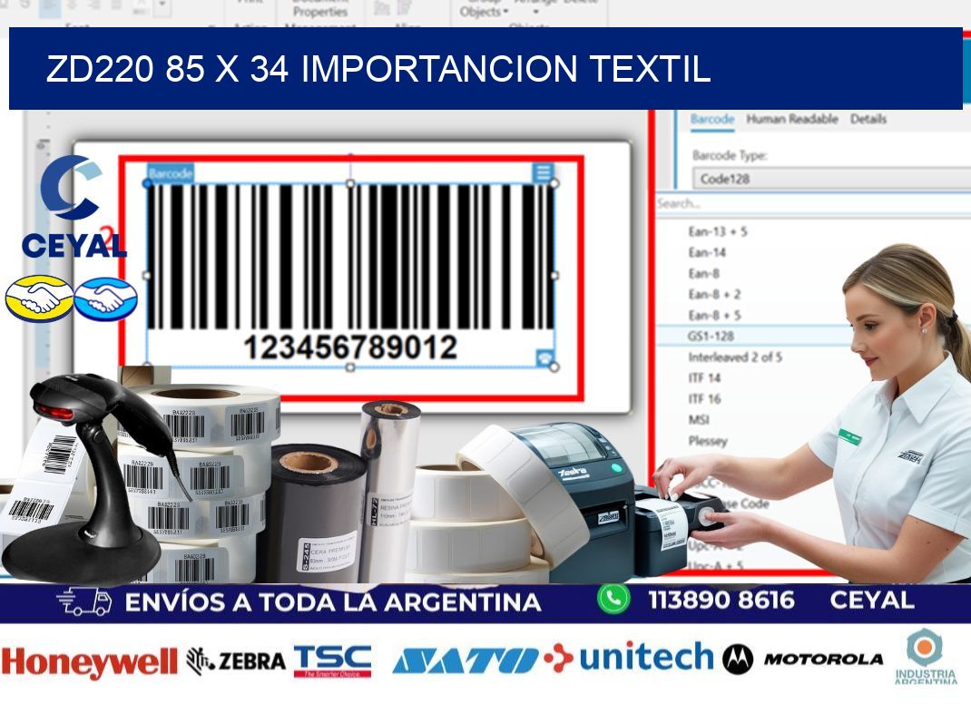 ZD220 85 x 34 IMPORTANCION TEXTIL