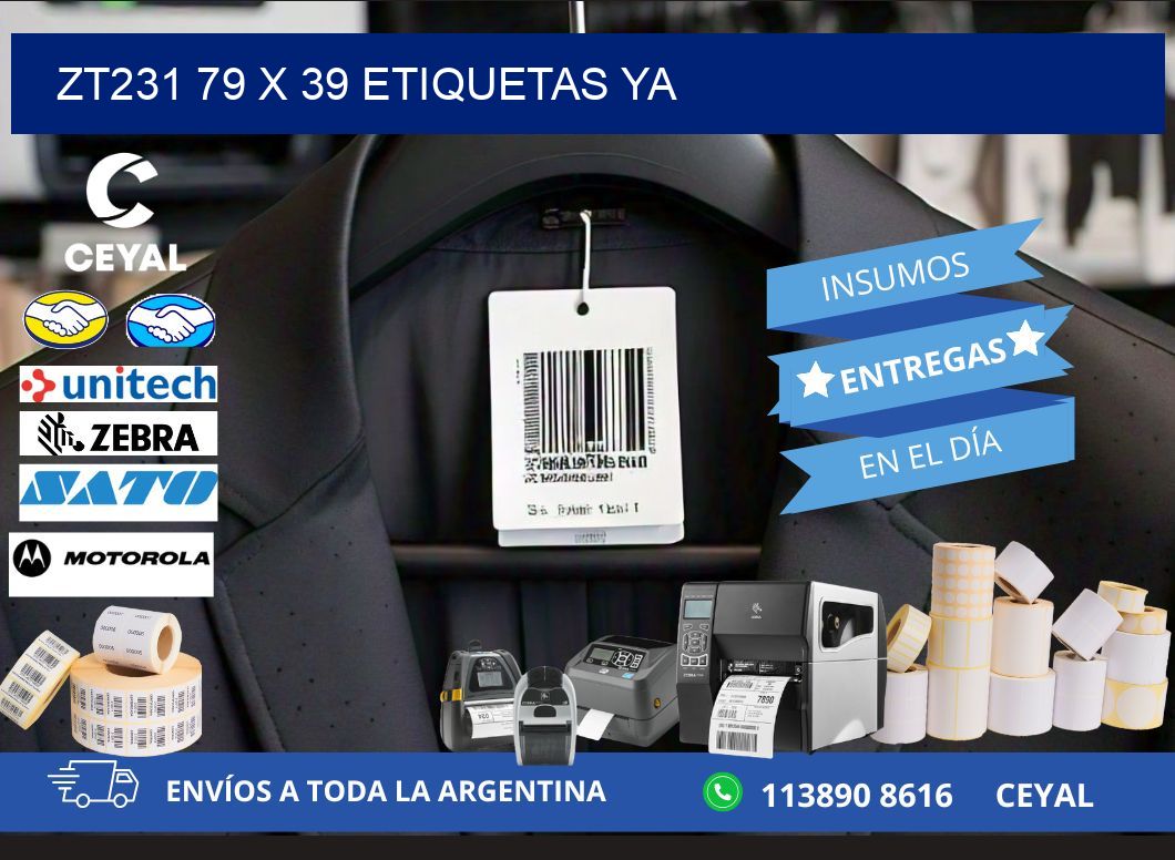ZT231 79 x 39 ETIQUETAS YA