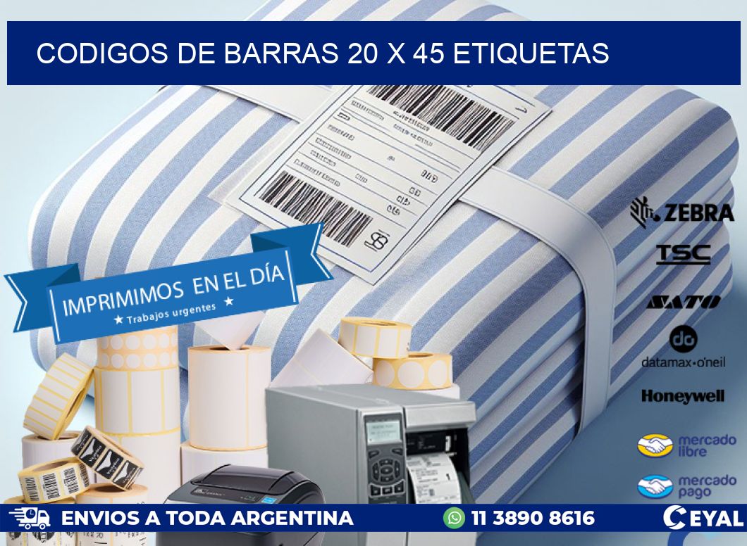 codigos de barras 20 x 45 etiquetas