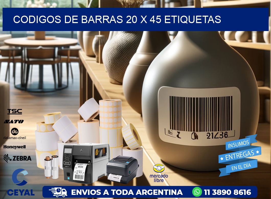 codigos de barras 20 x 45 etiquetas