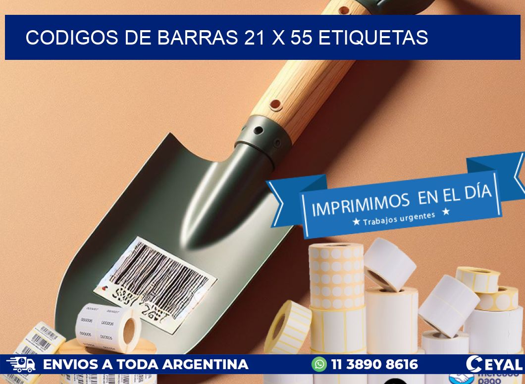 codigos de barras 21 x 55 etiquetas