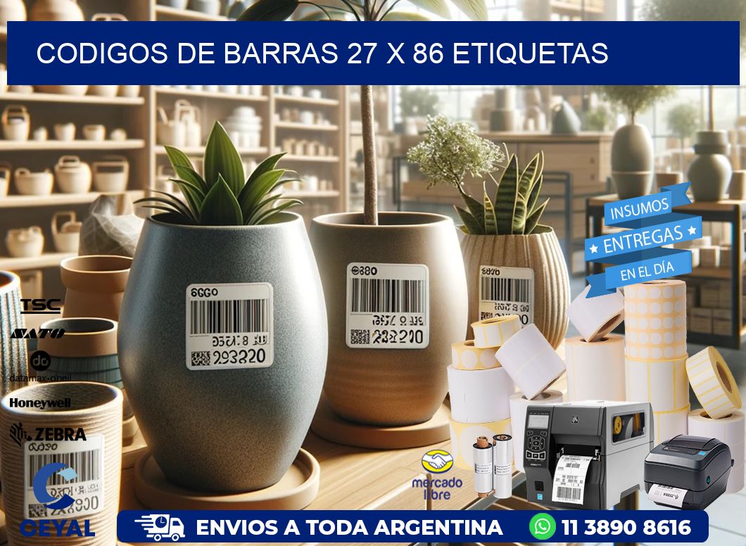 codigos de barras 27 x 86 etiquetas