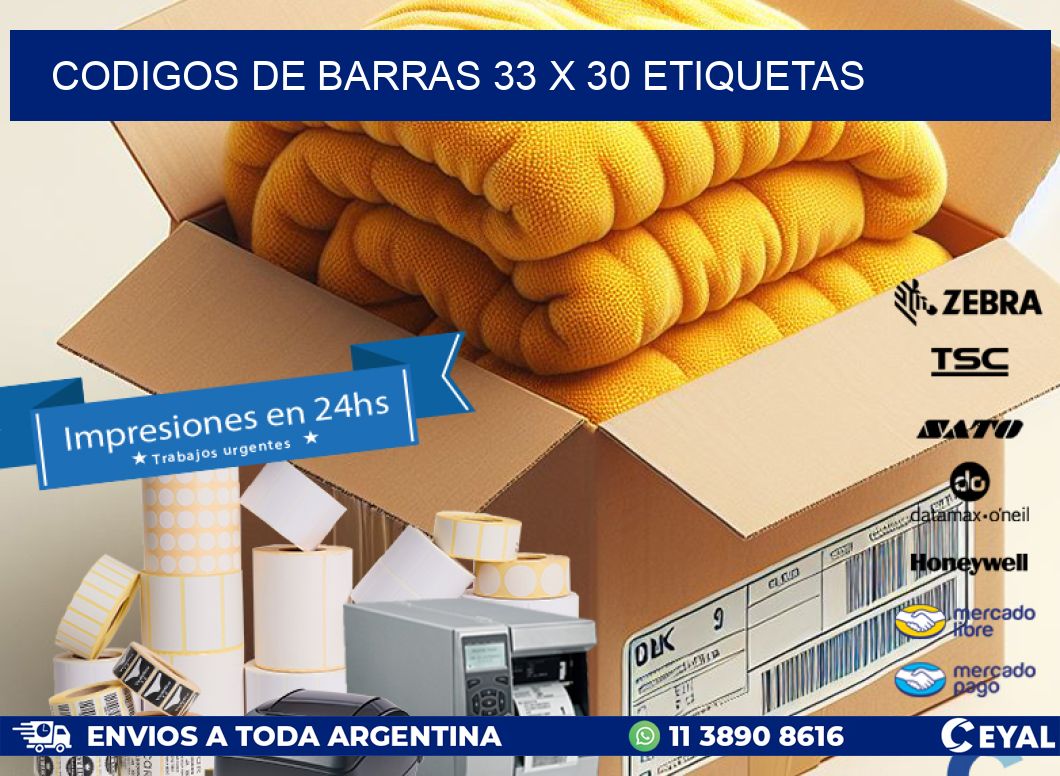 codigos de barras 33 x 30 etiquetas