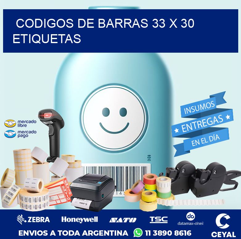 codigos de barras 33 x 30 etiquetas