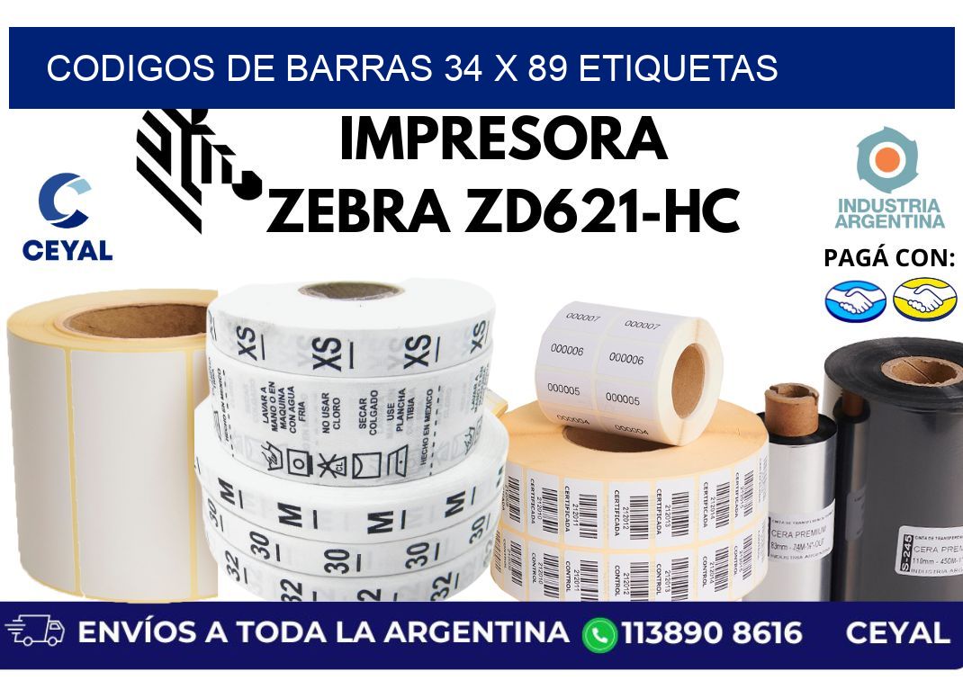 codigos de barras 34 x 89 etiquetas