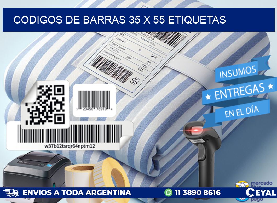 codigos de barras 35 x 55 etiquetas
