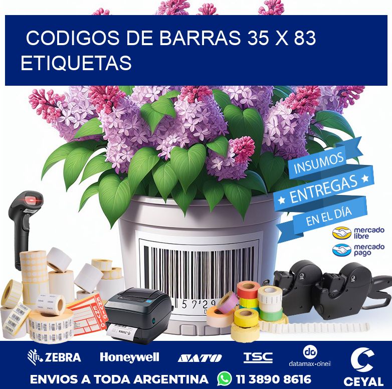 codigos de barras 35 x 83 etiquetas