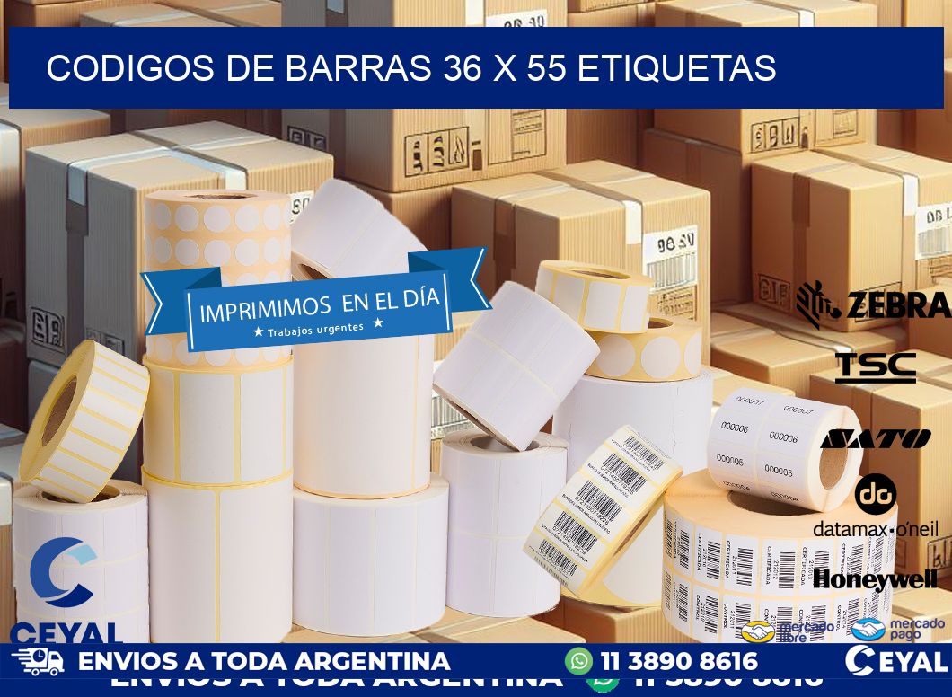 codigos de barras 36 x 55 etiquetas