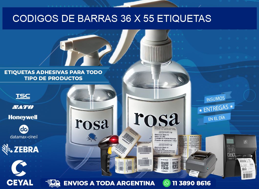codigos de barras 36 x 55 etiquetas