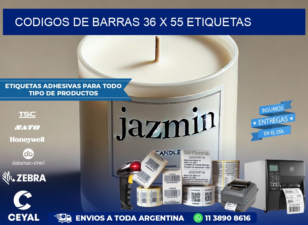 codigos de barras 36 x 55 etiquetas