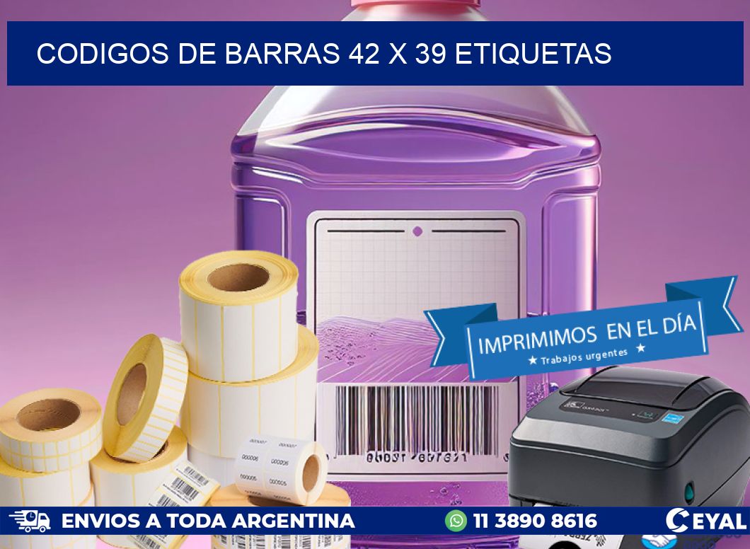 codigos de barras 42 x 39 etiquetas