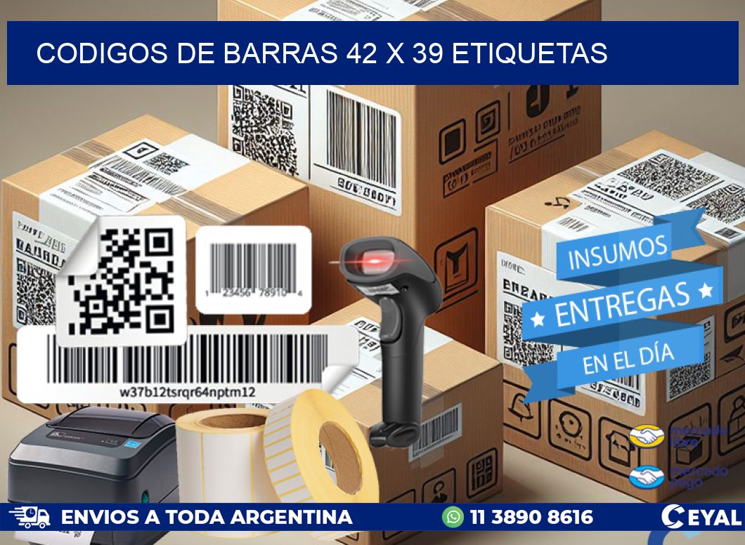 codigos de barras 42 x 39 etiquetas