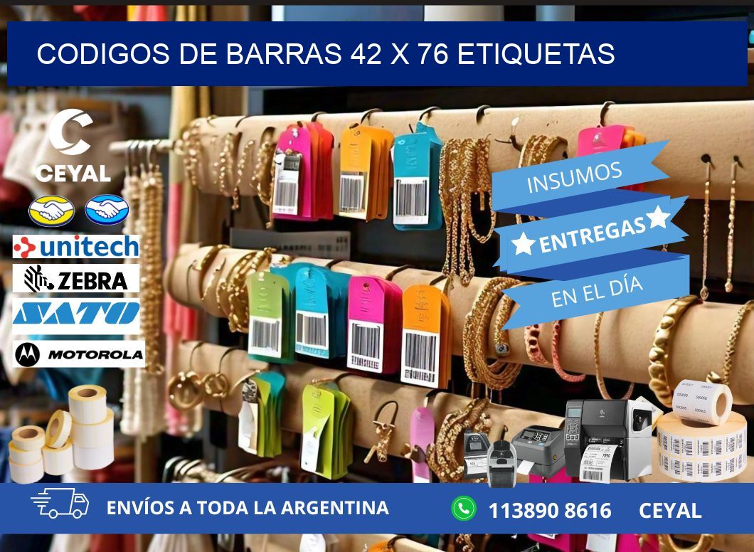 codigos de barras 42 x 76 etiquetas