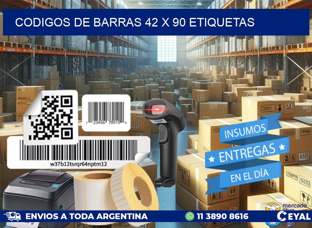 codigos de barras 42 x 90 etiquetas