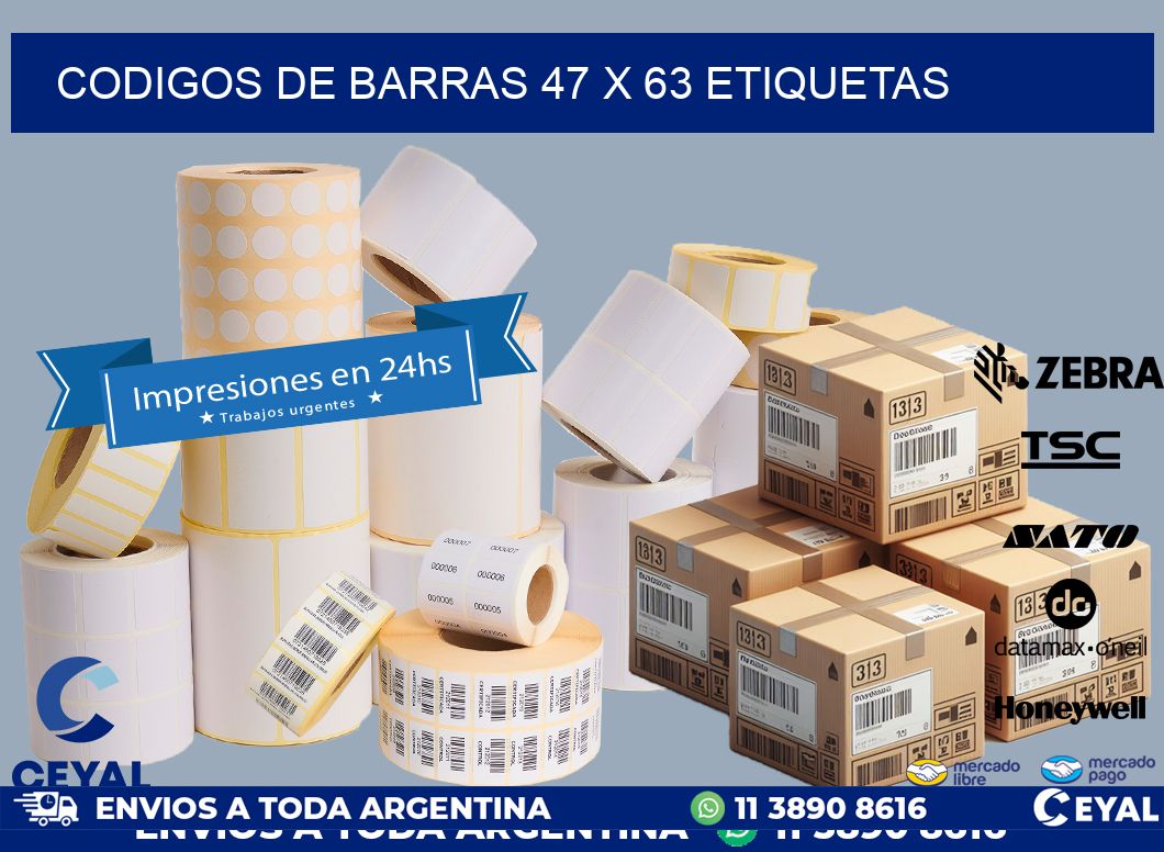 codigos de barras 47 x 63 etiquetas