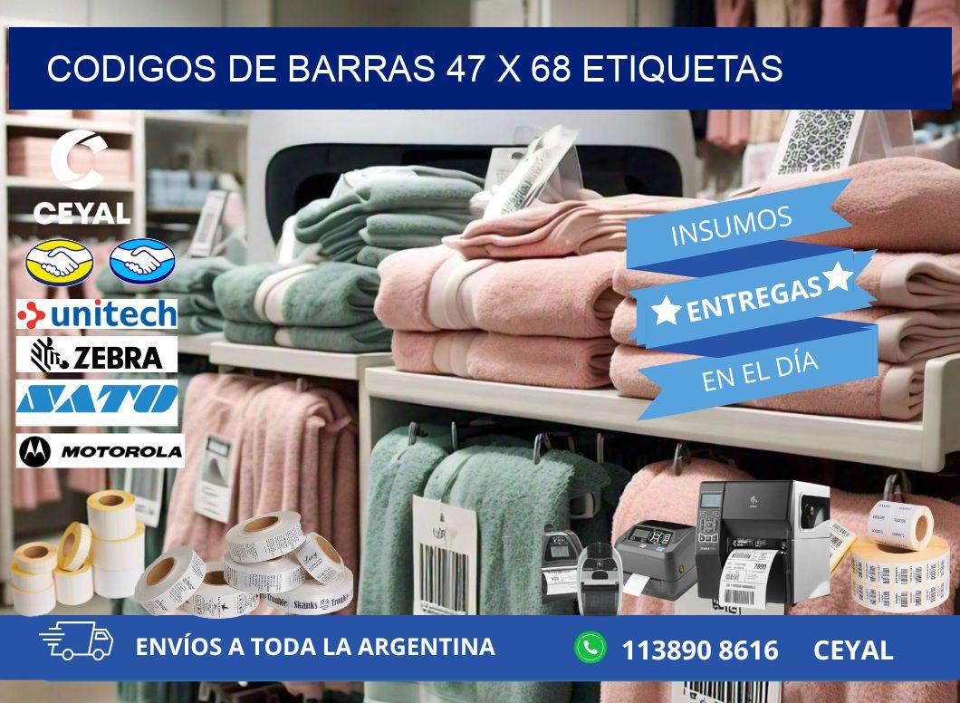 codigos de barras 47 x 68 etiquetas