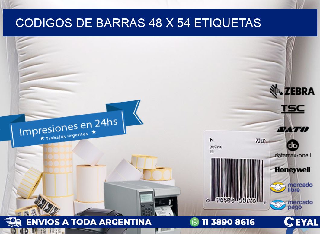 codigos de barras 48 x 54 etiquetas