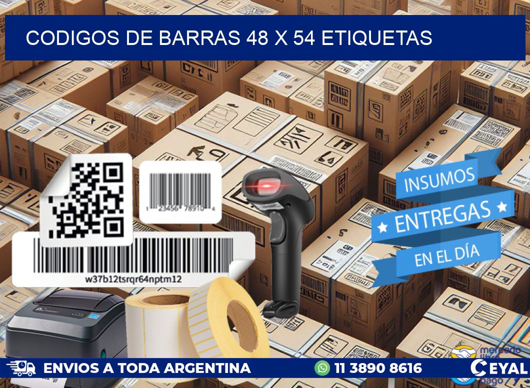 codigos de barras 48 x 54 etiquetas