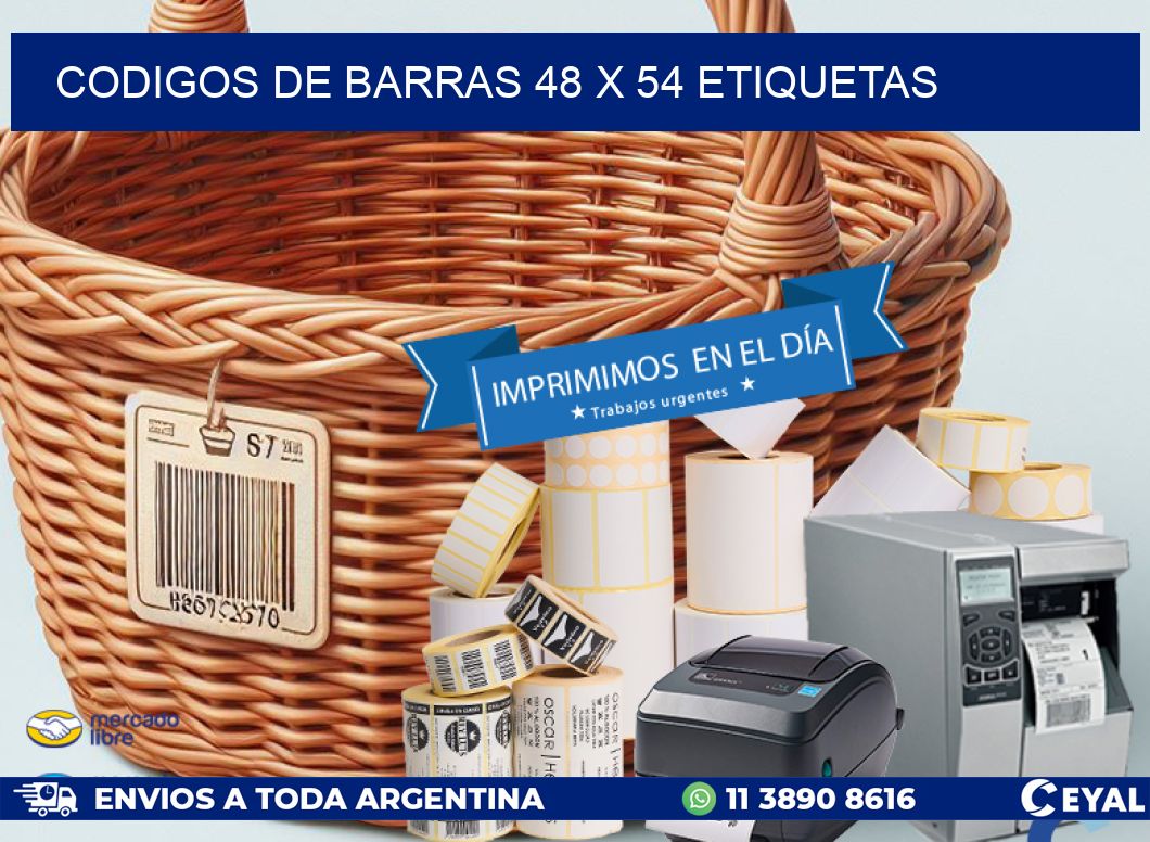 codigos de barras 48 x 54 etiquetas