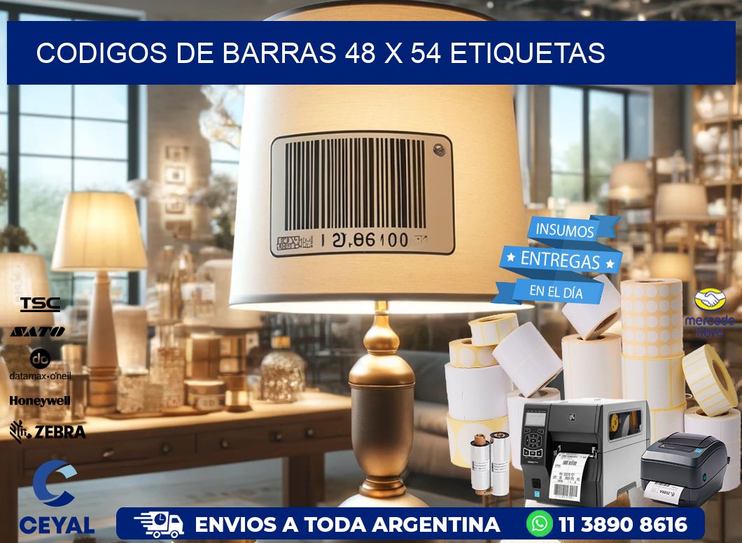 codigos de barras 48 x 54 etiquetas