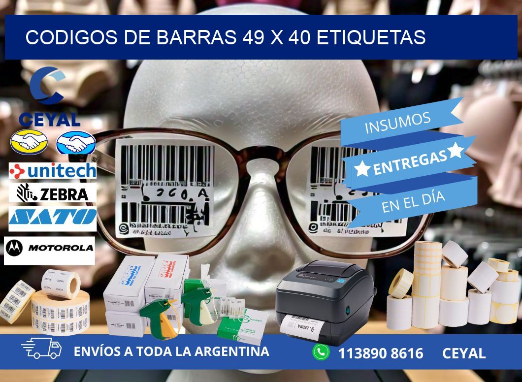 codigos de barras 49 x 40 etiquetas