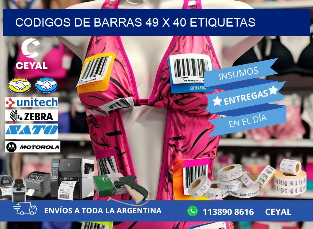 codigos de barras 49 x 40 etiquetas