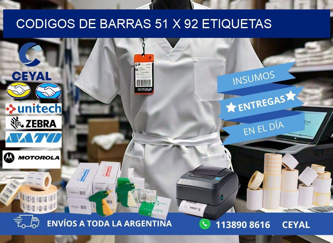 codigos de barras 51 x 92 etiquetas