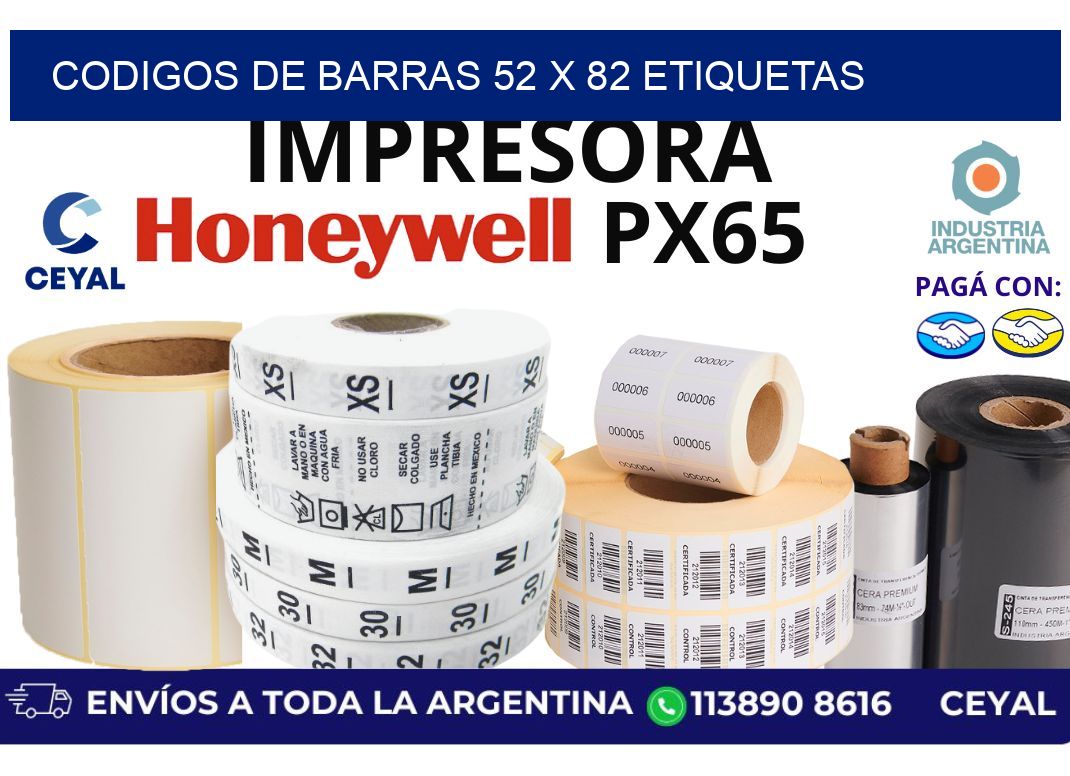 codigos de barras 52 x 82 etiquetas
