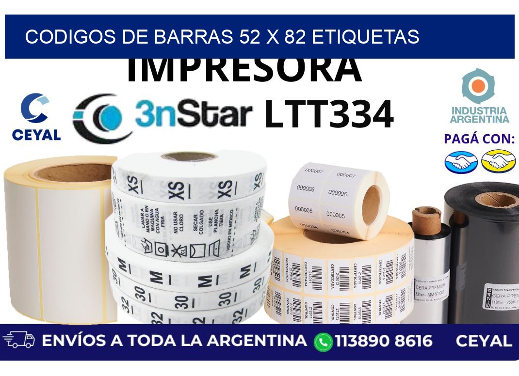 codigos de barras 52 x 82 etiquetas
