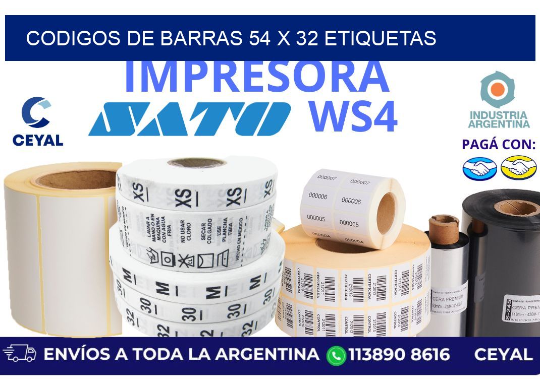 codigos de barras 54 x 32 etiquetas
