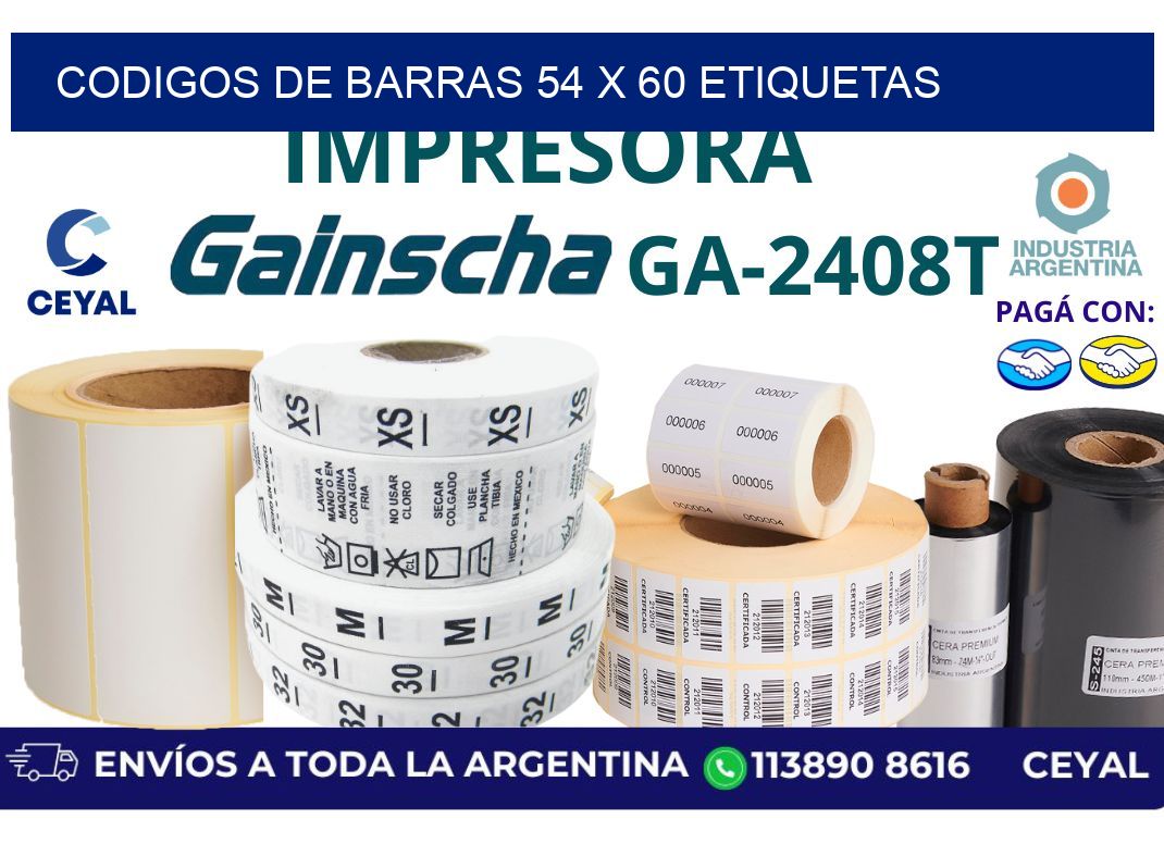 codigos de barras 54 x 60 etiquetas